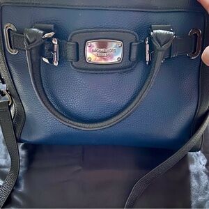 Michael Kors Black and Blue Hamilton Handbag